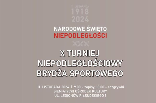 X Turniej Niepodległościowy Brydża Sportowego